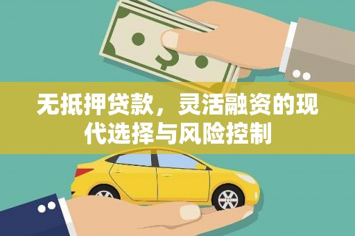 定西无抵押贷款，灵活融资的现代选择与风险控制