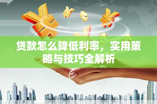 定西贷款怎么降低利率，实用策略与技巧全解析