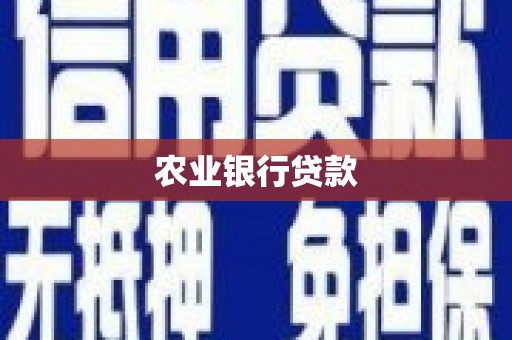 定西农业银行贷款