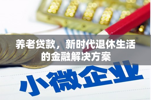 定西养老贷款，新时代退休生活的金融解决方案
