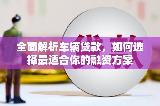 定西全面解析车辆贷款，如何选择最适合你的融资方案